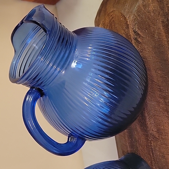 Vintage Hazel Atlas Ball Pitcher & 2 Galsses - Picture 3 of 4